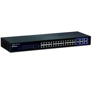 SWITCH 24 PORTAS 10/100 MBPS C/ 4 PORT GB 2 MGBIC TEG-424WS 