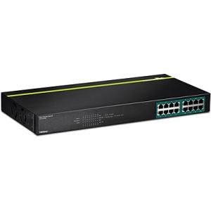 SWITCH 16 PORTAS 10/100/2000 MBPS POE + TRENDNET TPE-TG160G 