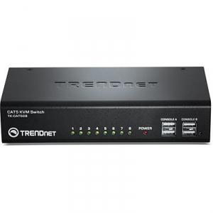 CHAVEADOR KVM 8 PORTAS CAT5 TK-CAT508 - TRENDNET 